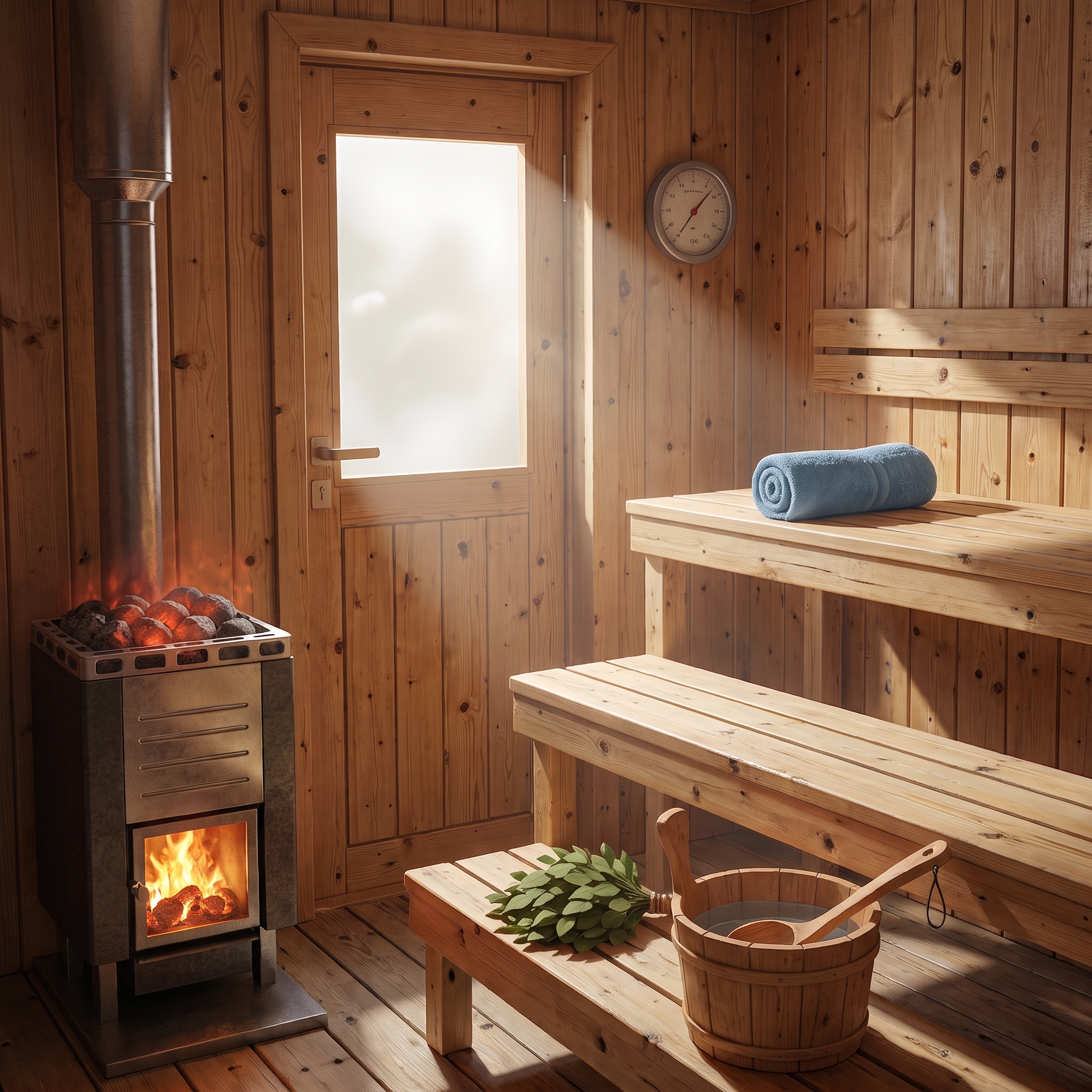 Finnish sauna scene